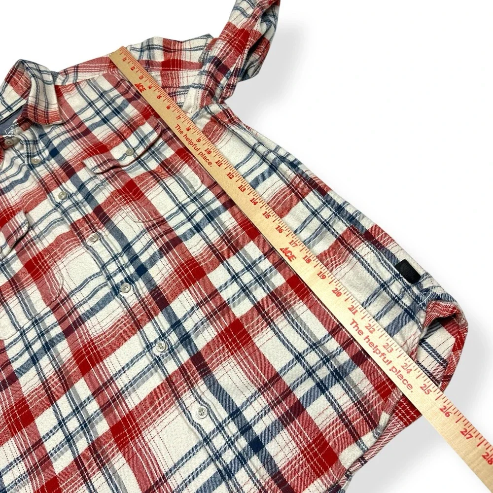 The‎ North Face Flannel Long Sleeve Button Up Shirt Plaid Pockets Men's Medium